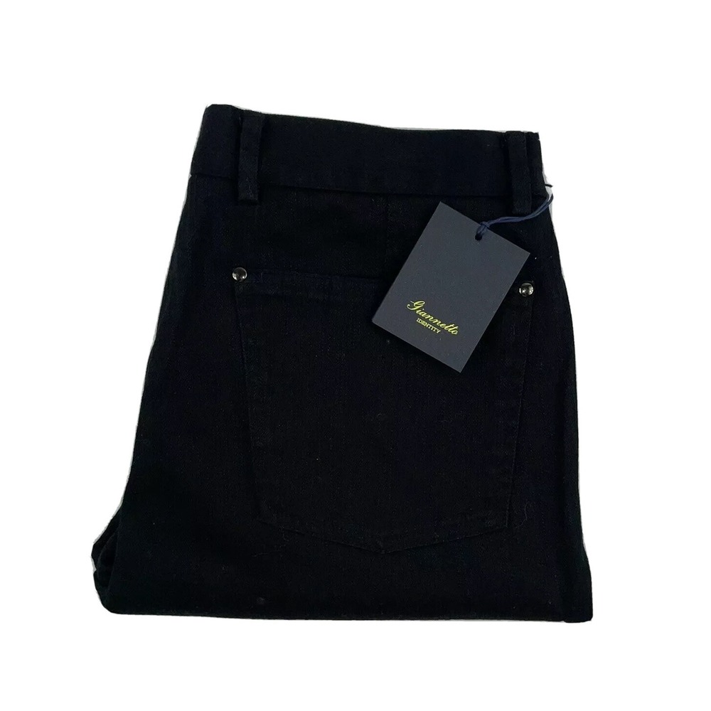 Giannetto Identity Black Stretch Mens Jeans Size 34xUnfinished NWT